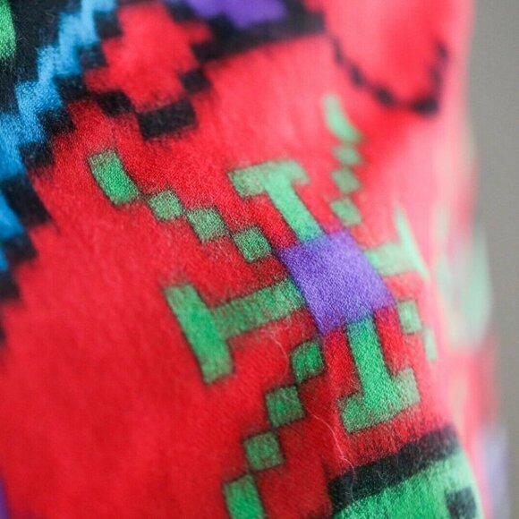 Echo Bright Colourful  Fine Wool Southwestern Print Square Scarf - Picture 4 of 6